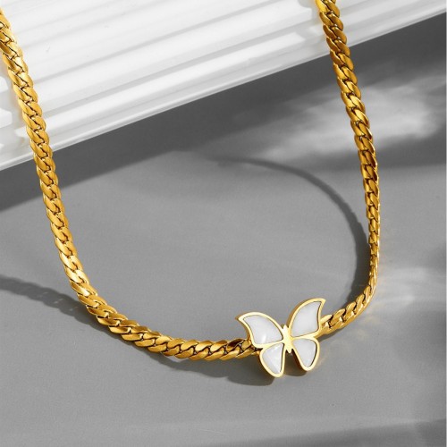Cross-border wholesale vintage earrings, simple butterfly fashion multi-layer bracelet, Amazon best-selling metal necklace set for women