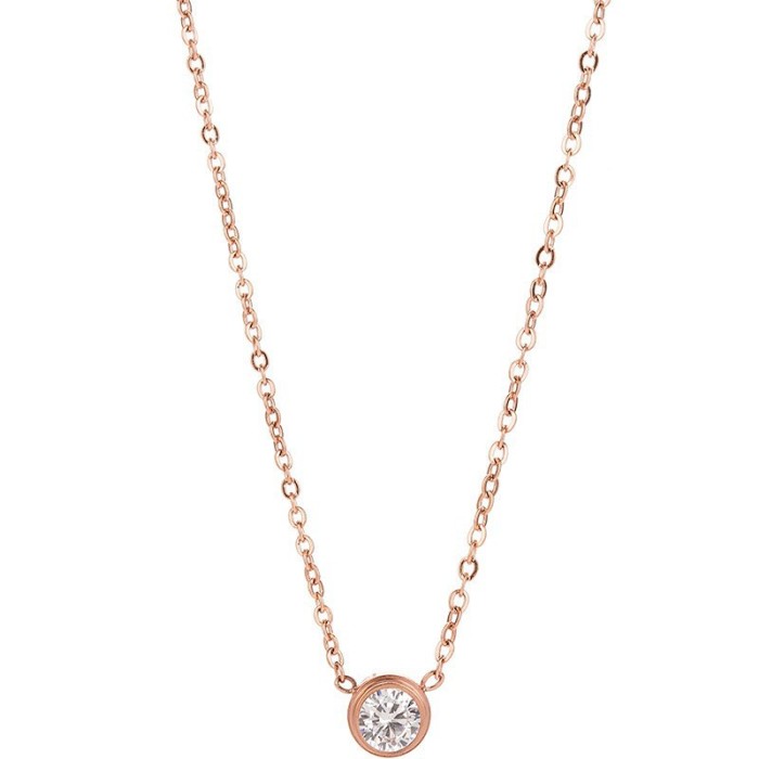 2024 Best-Selling Simple Sparkling Diamond Necklace, Versatile 18k Titanium Steel Necklace, Unique Design with Elegant Charm