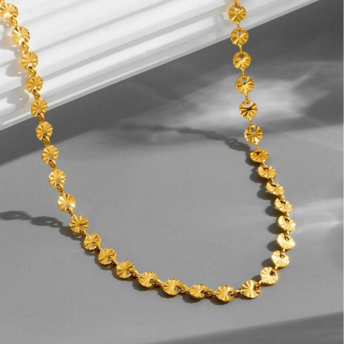 New cross-border fashion titanium steel necklace, clavicle chain, high-end engraved pendant bracelet
