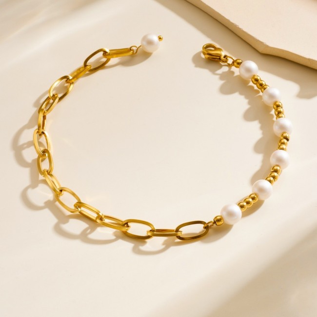 Freshwater crushed silver pearl bracelet for women, versatile, high-end, light luxury, niche, simple bracelet, wholesale high-end beaded bracelet