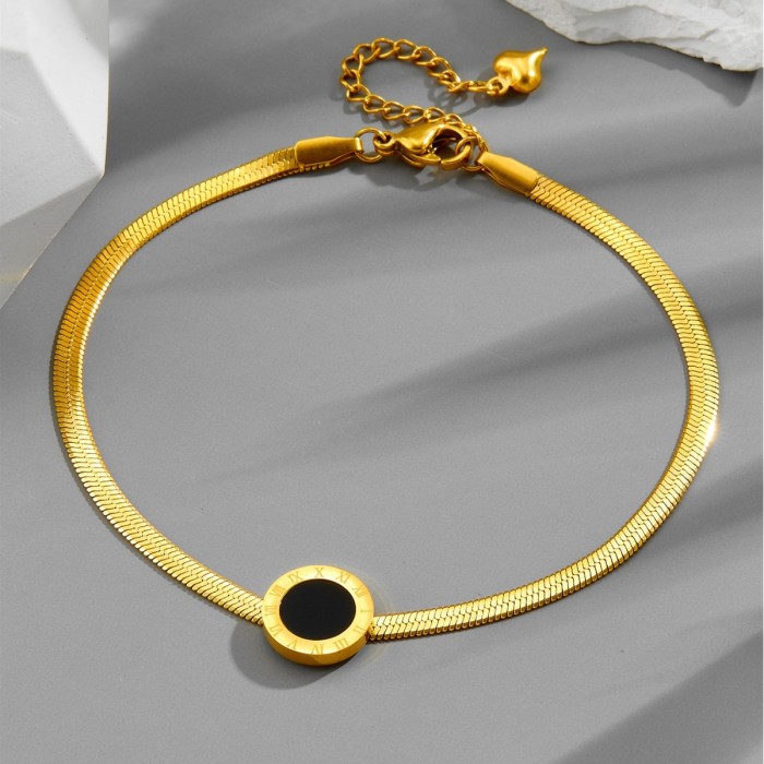 Instagram niche design, light luxury and exquisite Roman numeral bracelet for women, wholesale, high-end, simple, friendship jewelry