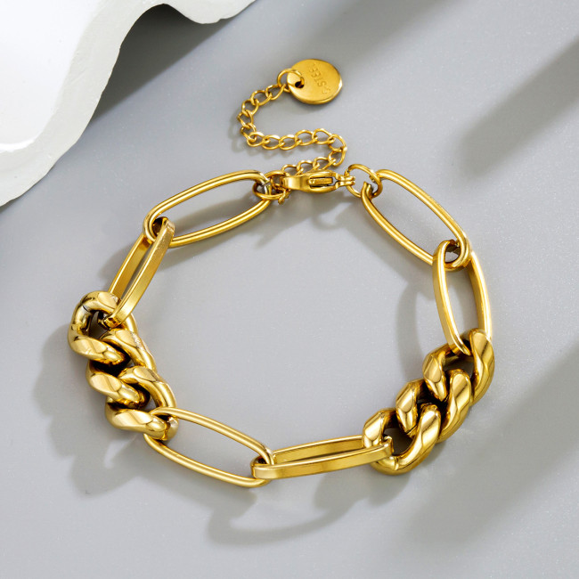 Hip-hop necklace for women, European and American retro niche style, unique and trendy, minimalist design, fashionable and simple punk bracelet
