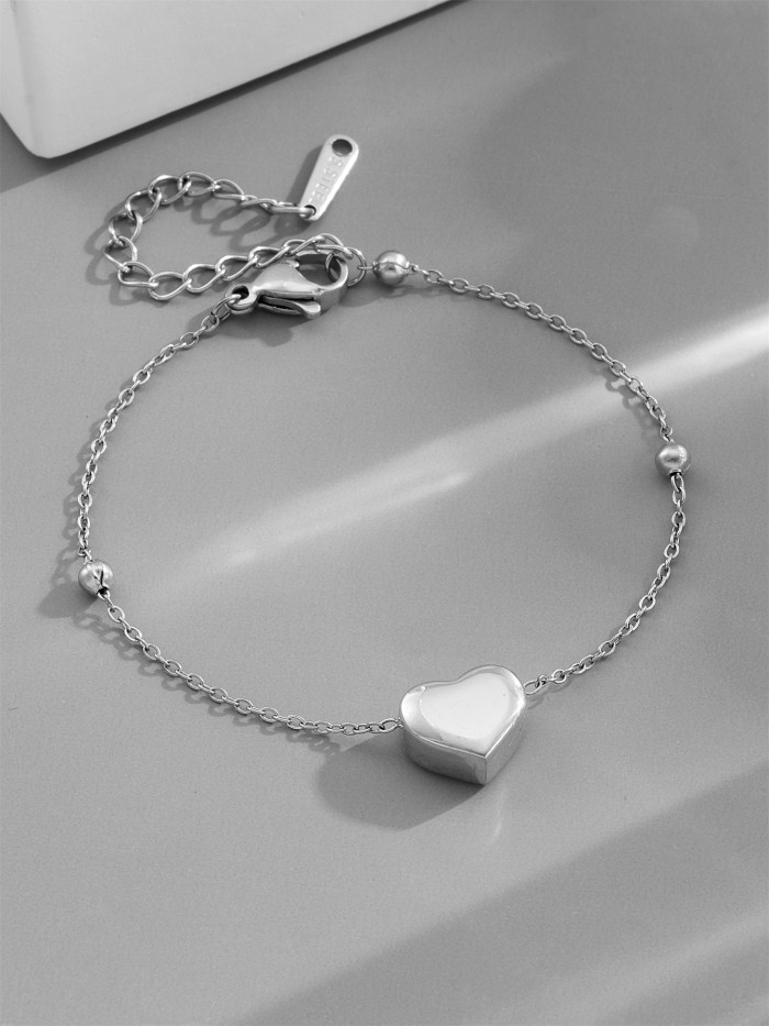 Non-fading fashionable titanium steel four-leaf clover bracelet for women, simple and light luxury ins-style trendy personalized jewelry accessory