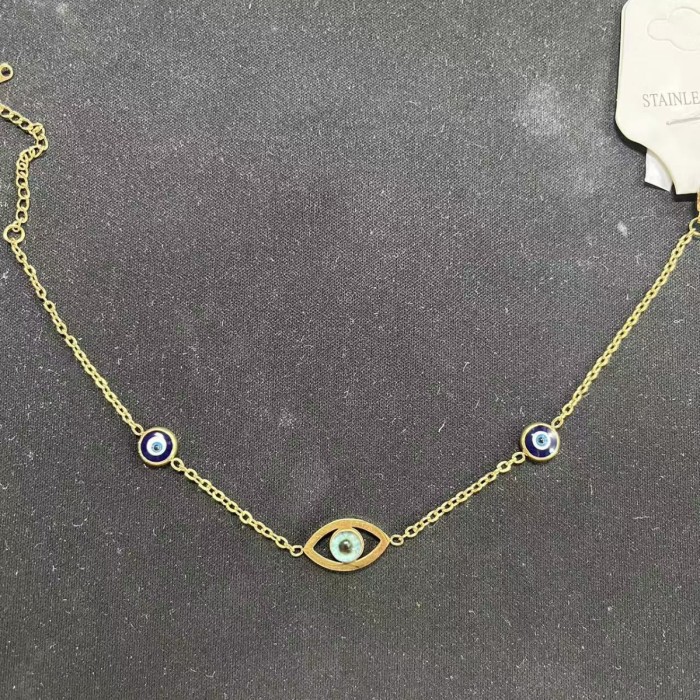 Evil Eye Niche Luxury Design Bracelet for Women, Trendy Fashion Turkish Blue Eye Bracelet, Titanium Steel Fashion Accessory