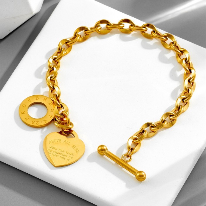 European and American cross-border titanium steel bracelets for women, Korean style stainless steel color-retaining zirconia inlaid jewelry, simple and fashionable mixed styles wholesale