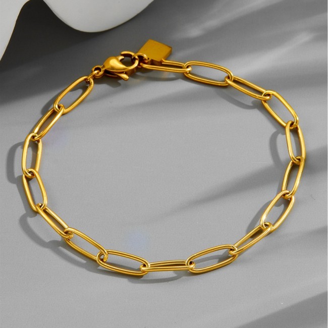 Tianmi Stainless Steel Cross Chain Bracelet Simple European and American Fashion Versatile Basic Foreign Trade Jewelry Stainless Steel Bracelet