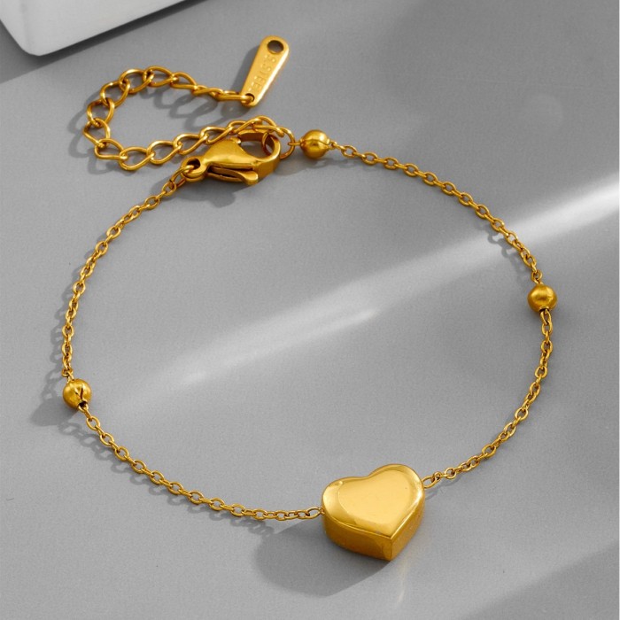 Non-fading fashionable titanium steel four-leaf clover bracelet for women, simple and light luxury ins-style trendy personalized jewelry accessory