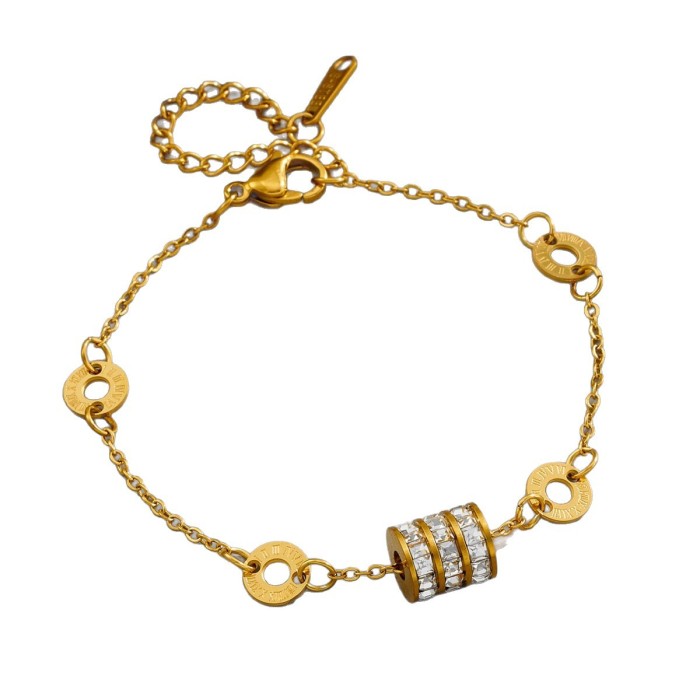 Non-Fading New Titanium Steel Bracelet Women's All-Match Ins Style Bracelet Fashion Bracelet Ornament Girls High Sense