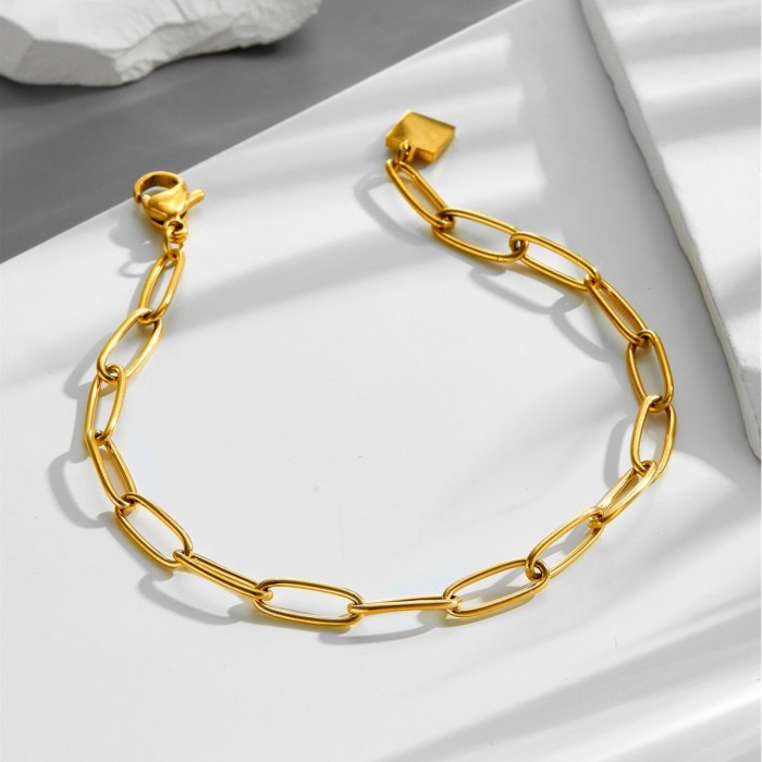 Tianmi Stainless Steel Cross Chain Bracelet Simple European and American Fashion Versatile Basic Foreign Trade Jewelry Stainless Steel Bracelet