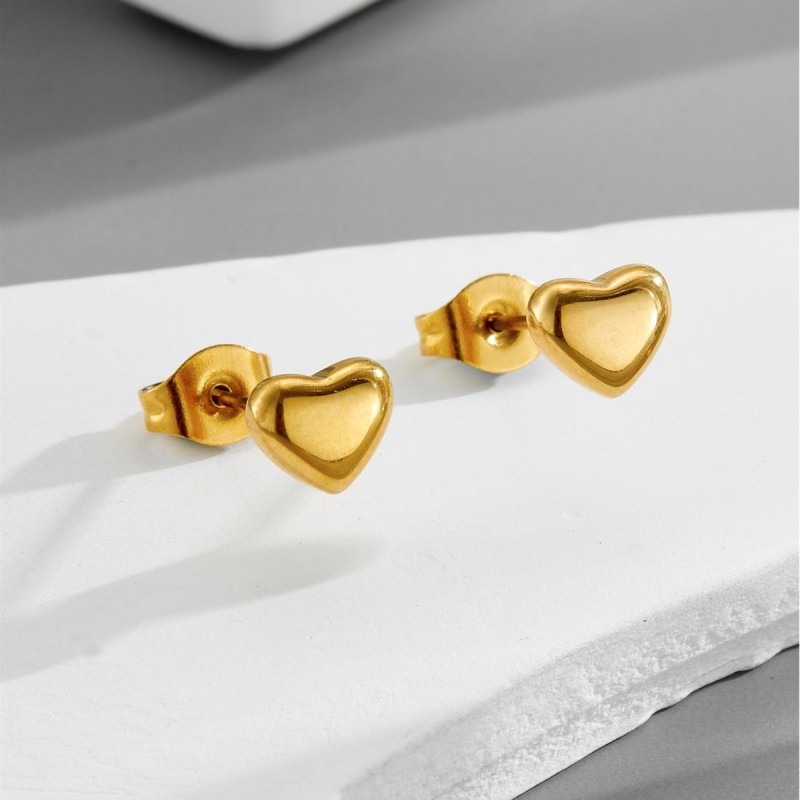 New style with texture~925 silver needle matte heart-shaped high-end earrings, simple and elegant Korean-style earrings