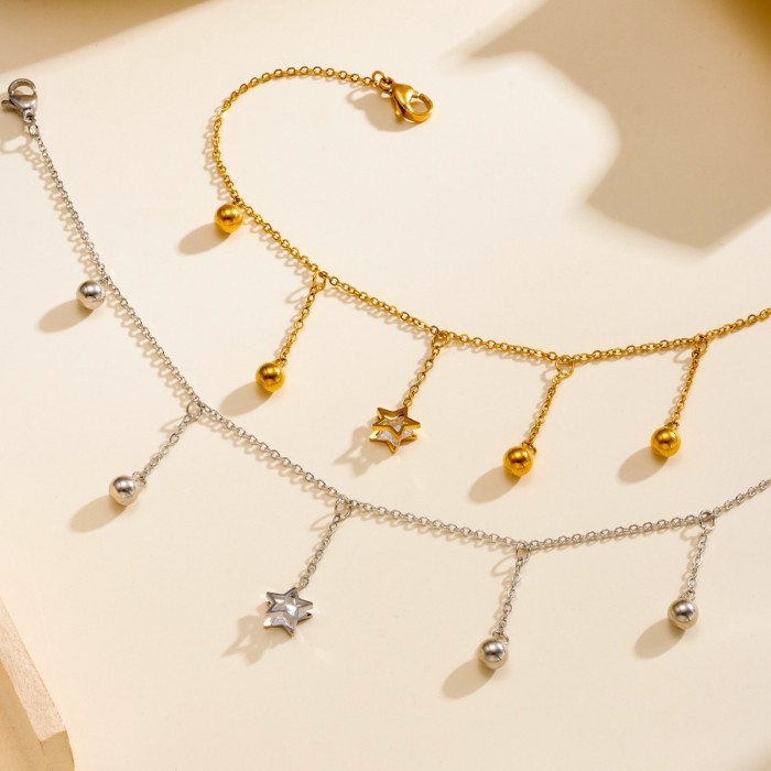New Fashionable Commuting Titanium Steel Anklet for Women, Light Luxury Jewelry, Korean Non-Fading Couple Anklet, New Women's Wholesale
