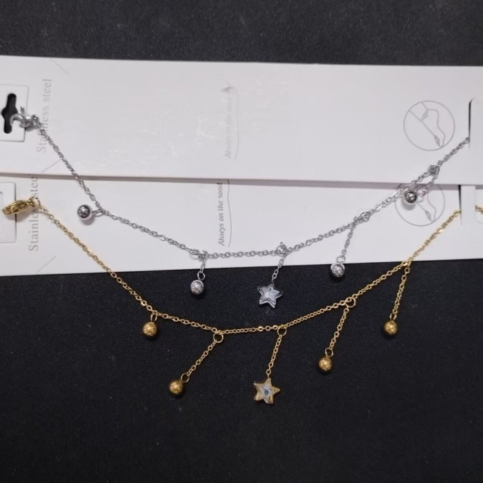 New Fashionable Commuting Titanium Steel Anklet for Women, Light Luxury Jewelry, Korean Non-Fading Couple Anklet, New Women's Wholesale