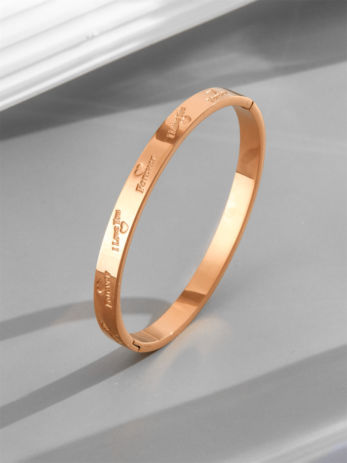 Factory wholesale LOVE bracelet stainless steel eternal love bracelet open-ended gold-plated non-fading jewelry with English letters