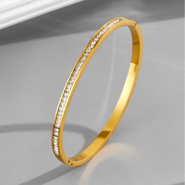 Non-fading titanium steel bracelet, European and American INS style, light luxury, minimalist, cross-border mother-of-pearl stainless steel bracelet jewelry