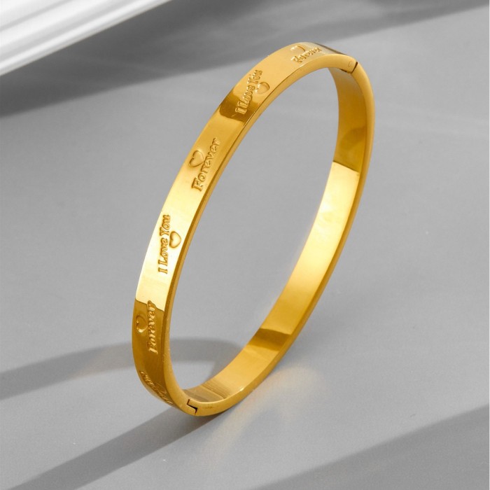 Factory wholesale LOVE bracelet stainless steel eternal love bracelet open-ended gold-plated non-fading jewelry with English letters