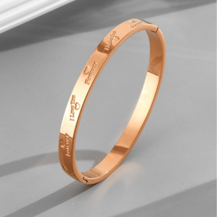 Factory wholesale LOVE bracelet stainless steel eternal love bracelet open-ended gold-plated non-fading jewelry with English letters