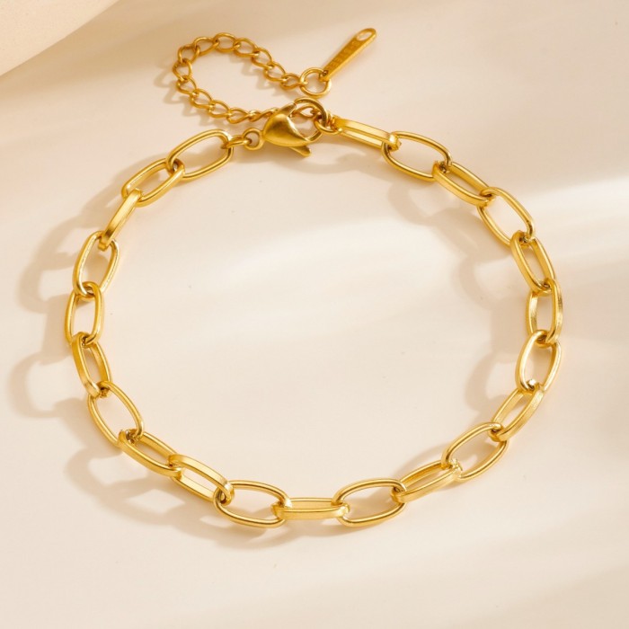1 piece of titanium steel stainless steel minimalist pure chain 1.6 square line fashion long bracelet, exclusively for cross-border sales, personalized and versatile chain
