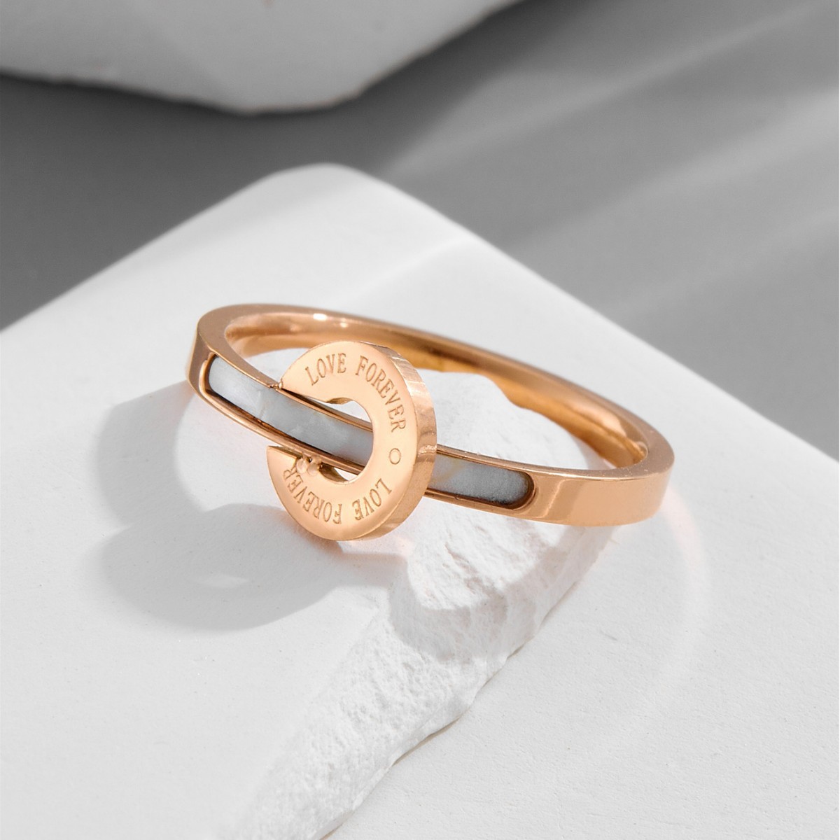 316L stainless steel ring brushed finish