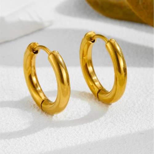 Light luxury and simple solid smooth hoop earrings with a high-end feel, versatile and in a cool minimalist style, unique ear cuffs for couples that do not fade