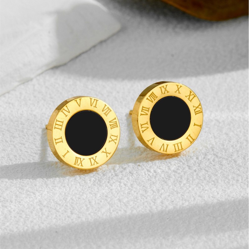New European and American titanium steel non-fading earrings, fashionable and versatile, ins-style niche high-end women's ear cuffs and earrings wholesale