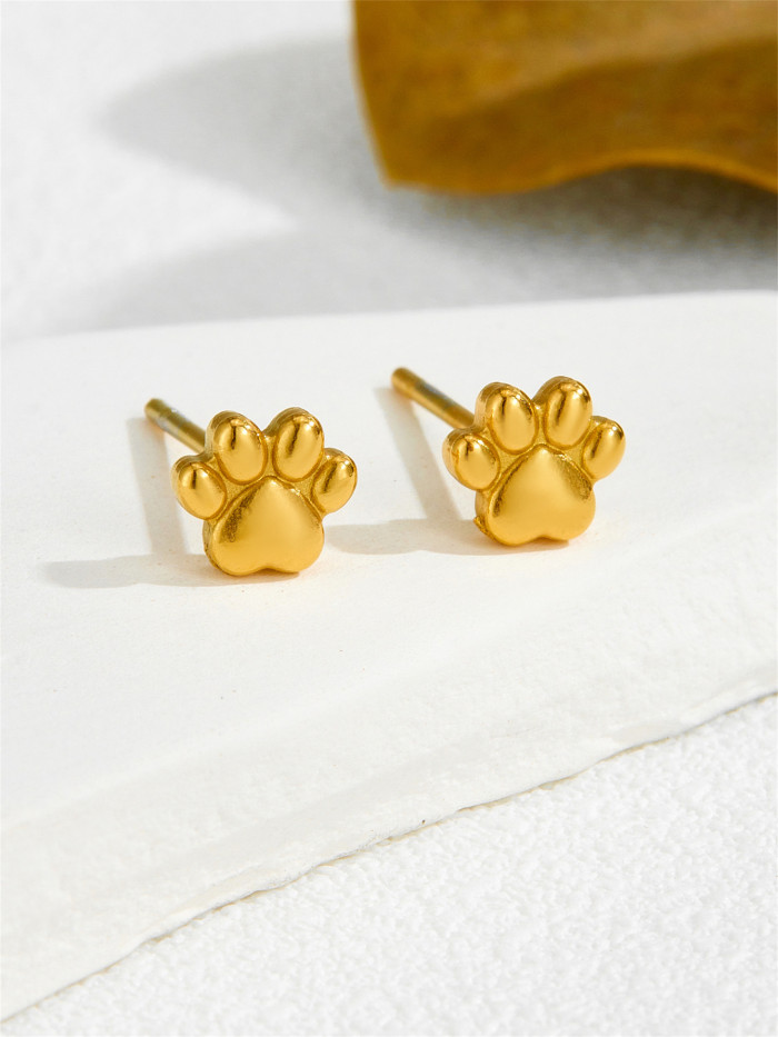 Korean-style 316 Stainless Steel Elegant Small Earrings, New Trendy Design for Round-faced Girls, Fresh Hollow Cloud...