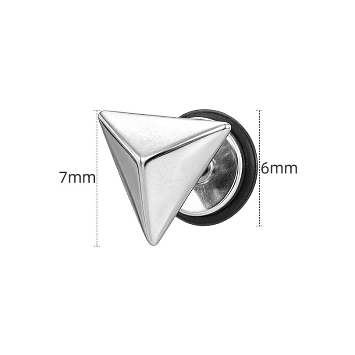 Popular European and American cross-border triangular earrings, titanium steel geometric simple fashion personalized unisex earrings