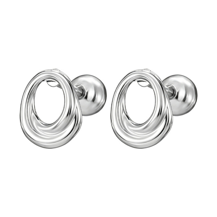 Titanium Steel Simple Ocean Style Earring Set, Unique Star-Shaped Shell Beaded Earrings, European and American Fashion Versatile Stud Earrings