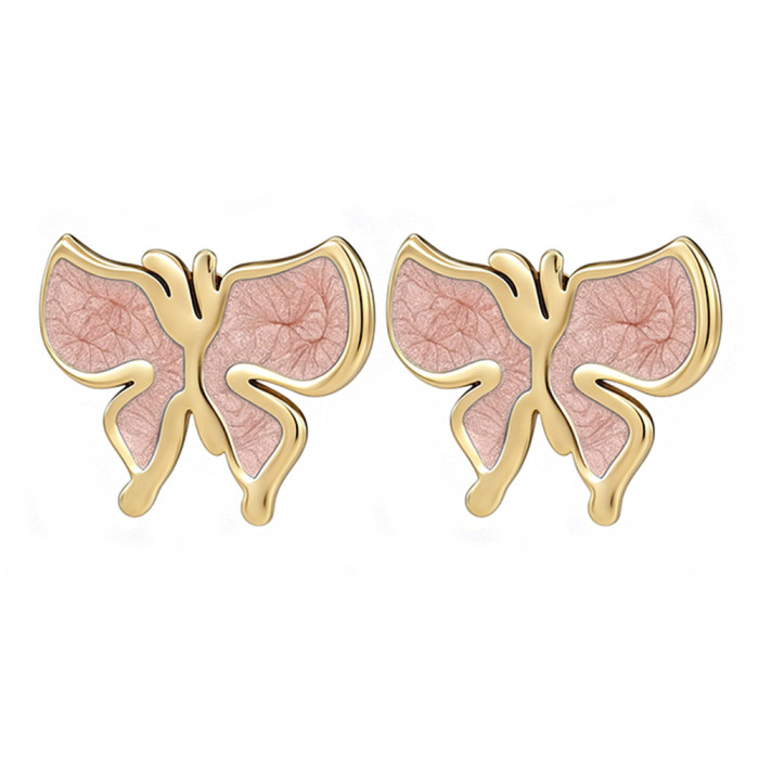 Butterfly earrings for women, niche design, light luxury, fashionable and high-end earrings, titanium steel earrings, simple, unique, trendy accessories