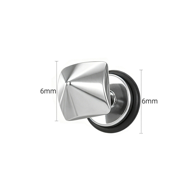 European and American style geometric titanium steel earrings, unisex versatile magnetic ear clips, light luxury fashion personalized ear accessories, cross-border wholesale