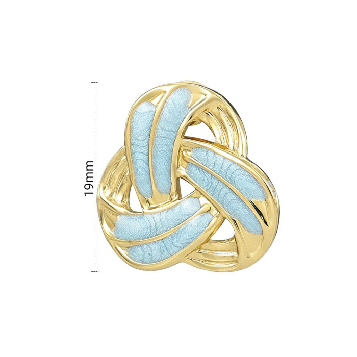 Titanium steel braided knot earrings for women, fashionable and simple ins-style earrings, cross-border bestseller, personalized jewelry