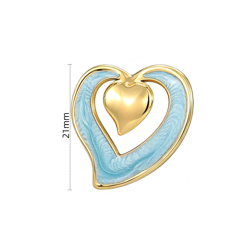 Fashionable heart-shaped earrings for women, titanium steel, non-fading, popular cross-border sales, simple heart-shaped earrings, stainless steel earrings