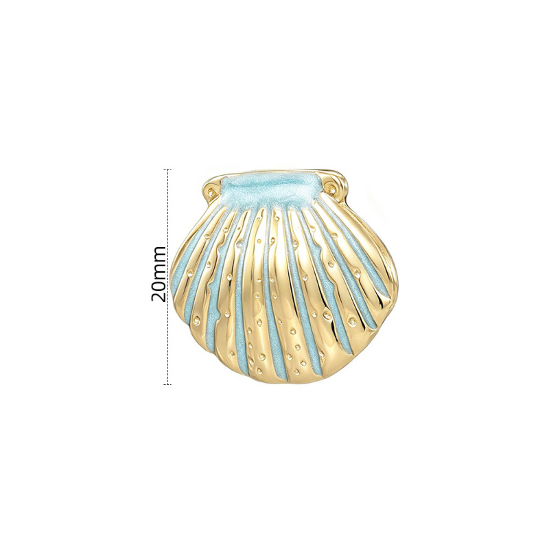 Scallop earrings for women, ocean style, 18K gold plated shell earrings, cross-border best-selling jewelry, new summer model