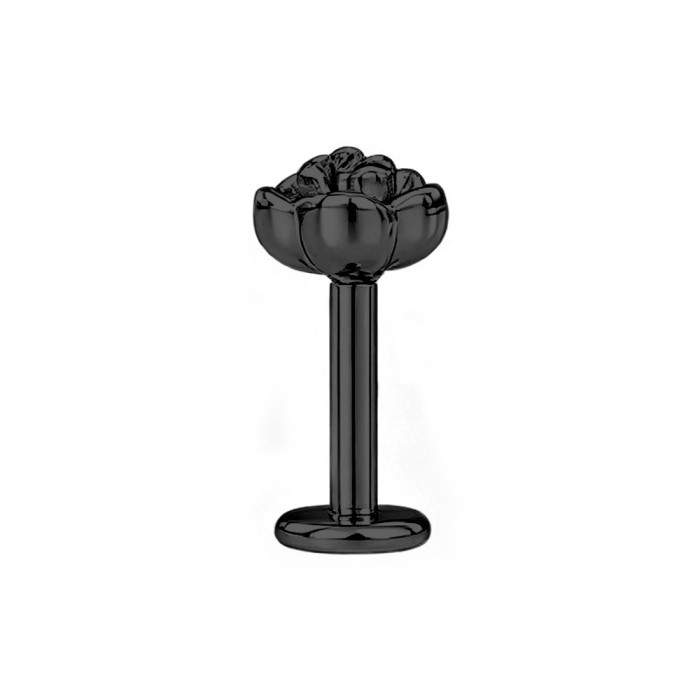 European and American cross-border rose titanium steel lip piercing, unisex stainless steel piercing jewelry, available in gold, silver, and black