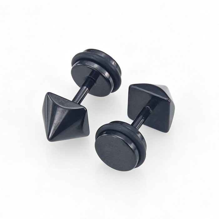 European and American style geometric titanium steel earrings, unisex versatile magnetic ear clips, light luxury fashion personalized ear accessories, cross-border wholesale