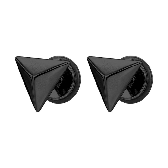 Popular European and American cross-border triangular earrings, titanium steel geometric simple fashion personalized unisex earrings
