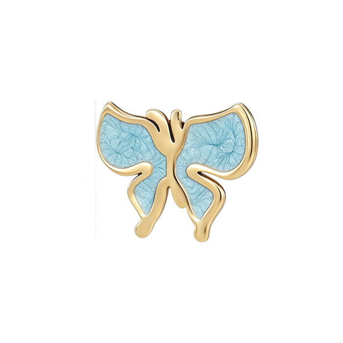 Butterfly earrings for women, niche design, light luxury, fashionable and high-end earrings, titanium steel earrings, simple, unique, trendy accessories