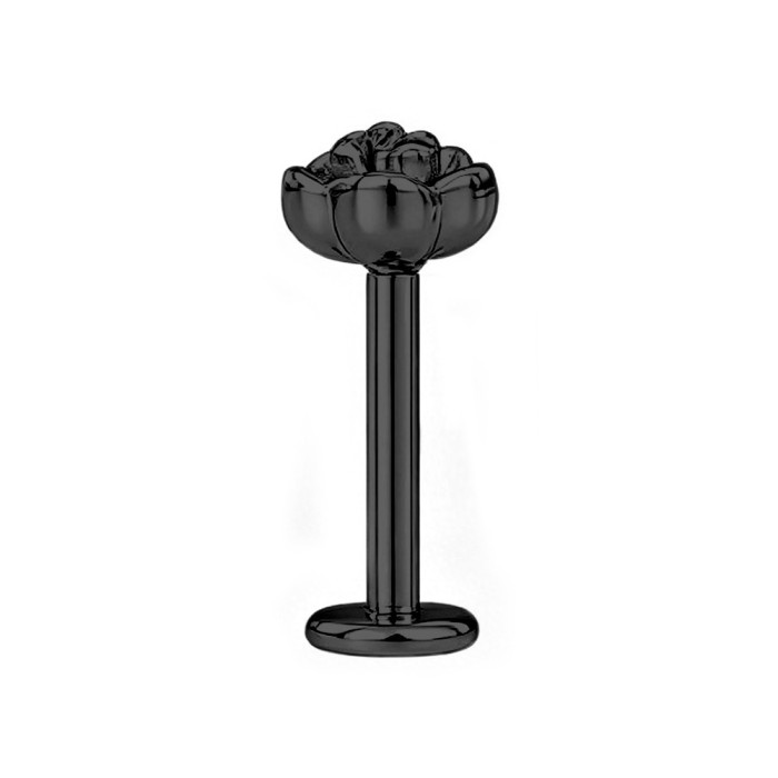 European and American cross-border rose titanium steel lip piercing, unisex stainless steel piercing jewelry, available in gold, silver, and black