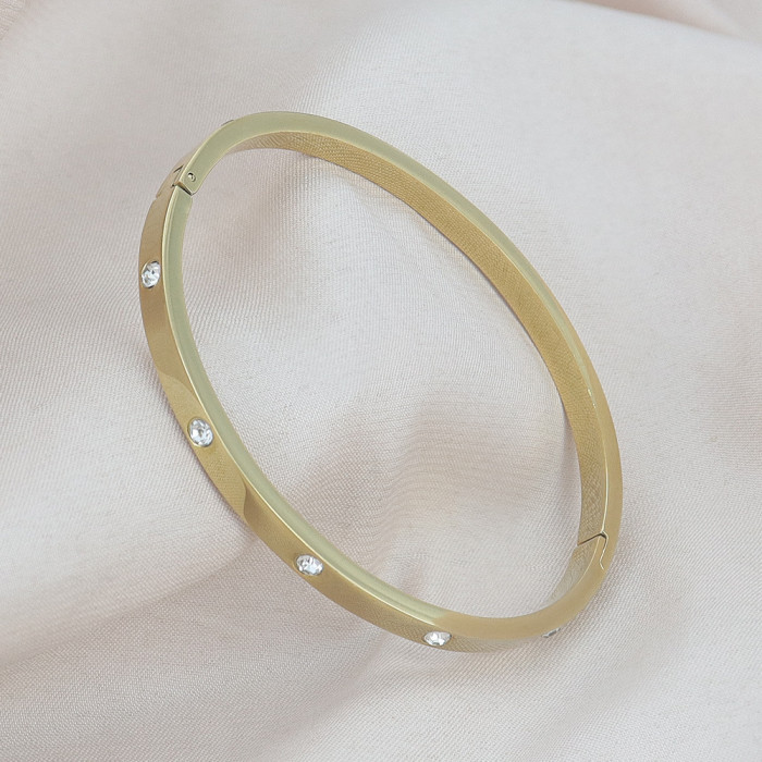 Fashionable and simple titanium steel open bracelet for women in rose gold and silver, light luxury and high-end couple's bracelet, cross-border wholesale