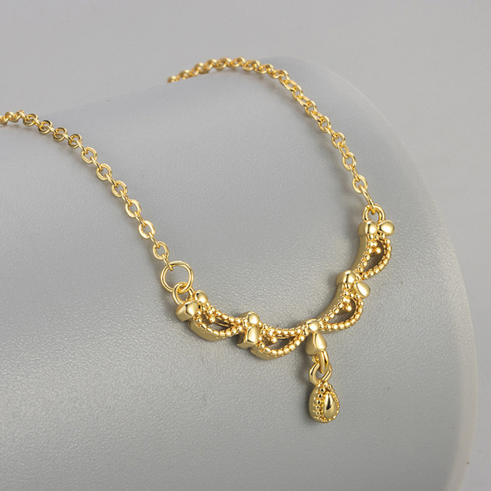 Light Luxury Water Drop Necklace for Women 2026 New Model Clavicle Chain Fashionable Commuting Versatile High-End Cop...