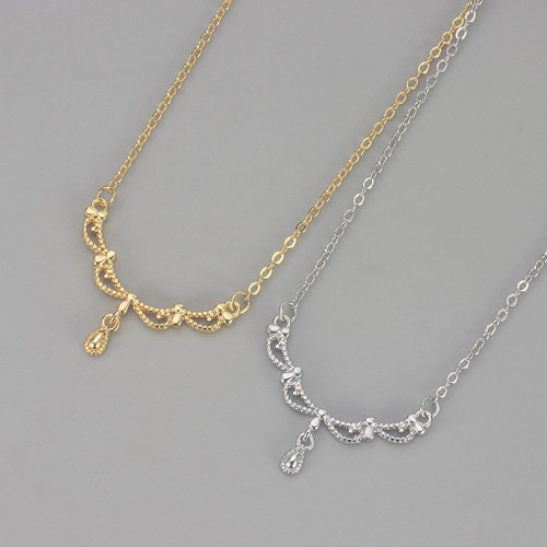 Light Luxury Water Drop Necklace for Women 2026 New Model Clavicle Chain Fashionable Commuting Versatile High-End Cop...