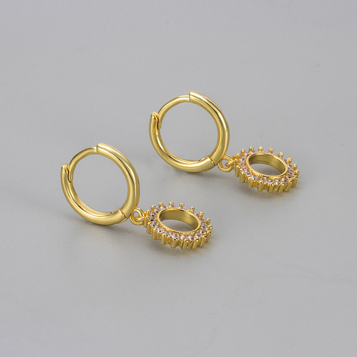 New Zircon Hoop Earrings, Unique and Versatile, Light Luxury Niche High-end Ear Accessories