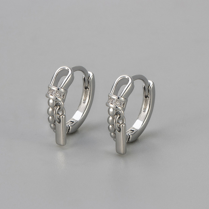 New Style Women's Earrings, Geometric Small Square Earrings, Niche Design, Exquisite and Elegant, High-end and Stylis...