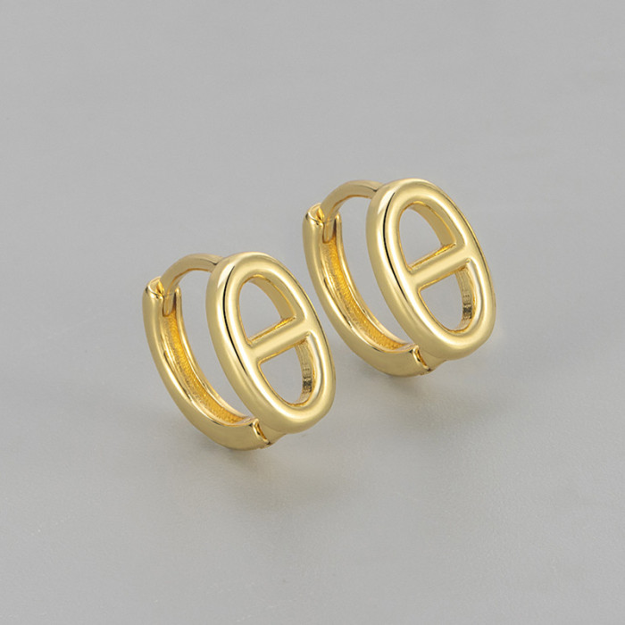 Pig-nose Earrings with a Light Luxury and High-end Feel, Unique French-style Simple and Exquisite Versatile Earrings