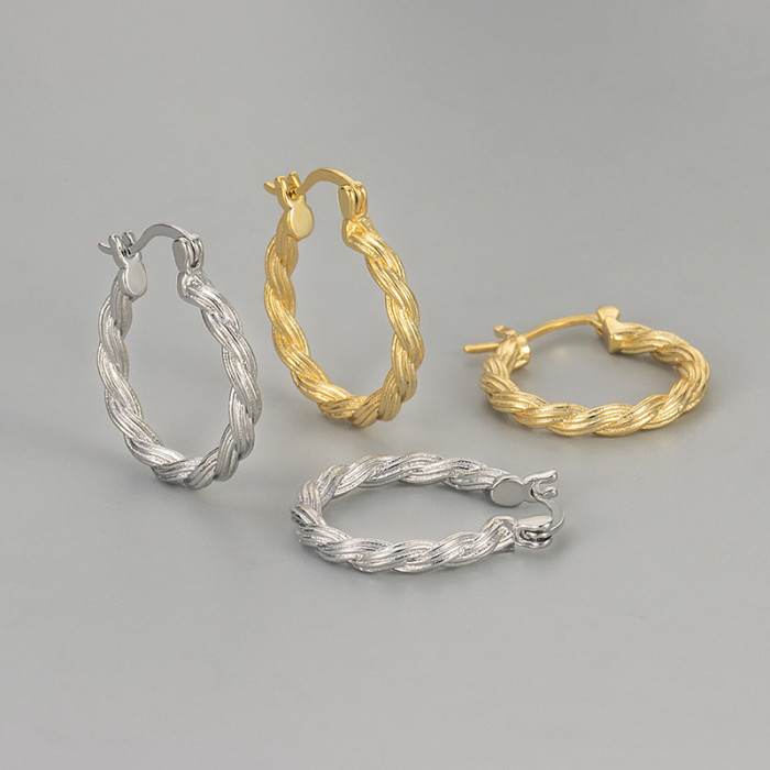 Twisted Earrings for Women, Light Luxury, Simple and Versatile, Fashionable Earrings with a High-end Feel, Versatile...