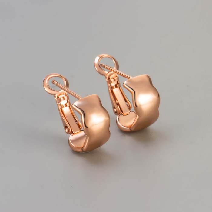 New Glossy Wide Earrings, Compact and Versatile for Daily Commuting, Stylish and Sophisticated Women's Earrings