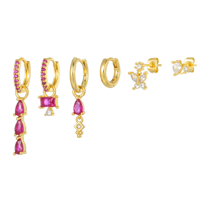 Hot-selling Colorful Zircon Earrings for Hot Girls, Exclusively for Foreign Trade, with Tassel Pendants, Light Luxury...