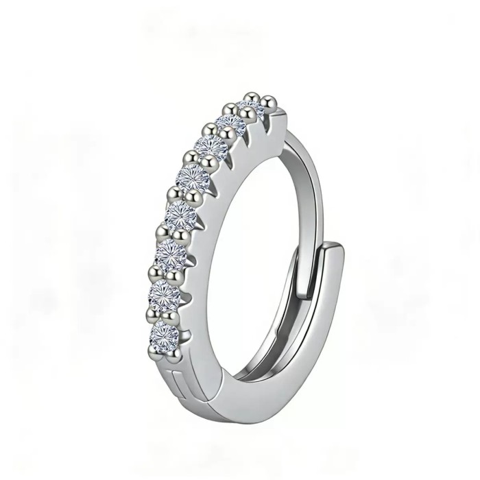 New Hot-selling Product: Round-shaped Colorful Zircon Earrings, Fashionable and Simple Ear Accessories, 18K Plated Co...