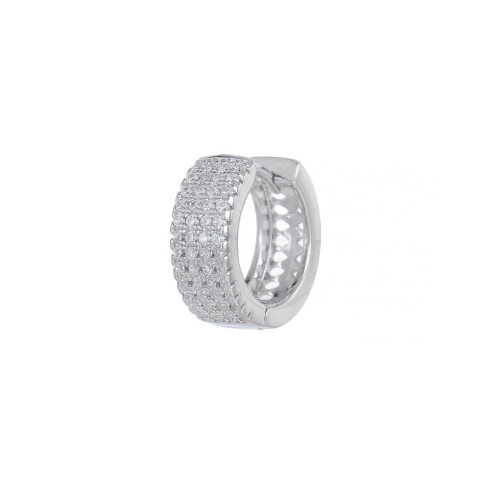 Minimalist New Popular Micro-inlaid Four-row Zirconia Ear Cuffs for Men and Women, Brass Plated with Real Gold Earrin...