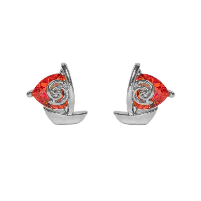 Fashion Creative Design Princess Earrings with Micro-inlaid Zirconia, Animal Ear Accessories, Simple and Elegant Four...
