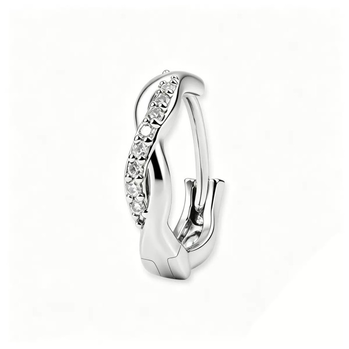 New Style Simple and Exquisite Women's Earrings, Elegant Geometric Hoop Design, Gold Plated with Zirconia, Wholesale